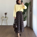 Puanlı Kemerli Etek Acı Kahve