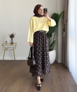 Puanlı Kemerli Etek Acı Kahve