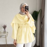 Şal Detaylı Modal Tunik Sarı