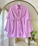 Pelerinli Tunik Pembe