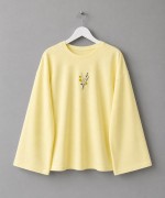 Nakışlı Salaş Sweatshirt Sarı
