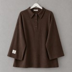 Polo Yaka Süprem Sweatshirt Acı Kahve