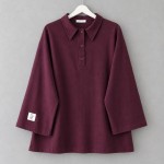 Polo Yaka Süprem Sweatshirt Bordo