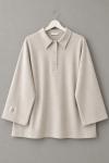 Polo Yaka Süprem Sweatshirt Bej