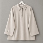 Polo Yaka Süprem Sweatshirt Bej