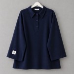Polo Yaka Süprem Sweatshirt Lacivert