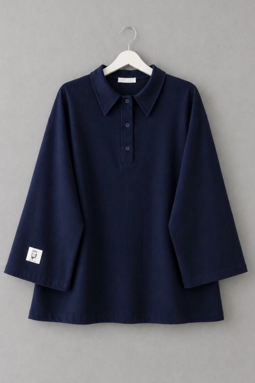Polo Yaka Süprem Sweatshirt Lacivert