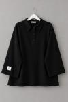 Polo Yaka Süprem Sweatshirt Siyah