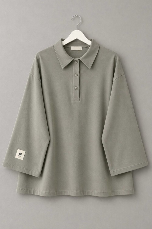 Polo Yaka Süprem Sweatshirt Yeşil