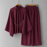 Queen Pantolonlu Takım Bordo