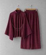 Queen Pantolonlu Takım Bordo