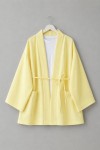 Cep Detaylı Müslin Kimono Sarı