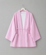 Cep Detaylı Müslin Kimono Şeker pembesi