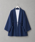 Cep Detaylı Müslin Kimono Lacivert