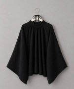 Hakim Yaka Pileli Oversize Bluz Siyah
