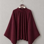 Hakim Yaka Pileli Oversize Bluz Bordo