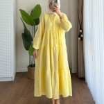 Oversize Müslin Elbise Sarı
