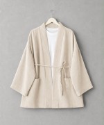 Cep Detaylı Müslin Kimono Bej