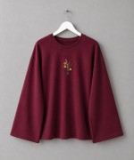 Nakışlı Salaş Sweatshirt Bordo