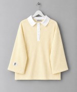 Gömlek Yaka Çizgili Sweatshirt Sarı