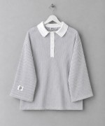 Gömlek Yaka Çizgili Sweatshirt Gri