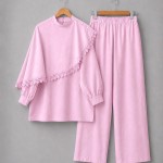Lenora Pantolonlu Takım Pembe