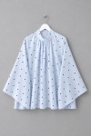 Puantiyeli Oversize Bluz Bebe Mavisi