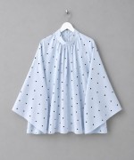 Puantiyeli Oversize Bluz Bebe Mavisi