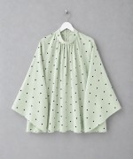 Puantiyeli Oversize Bluz Açık Yeşil