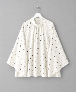 Puantiyeli Oversize Bluz Ekru