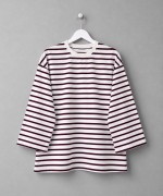 Bisiklet Yaka Çizgili Sweatshirt Bordo