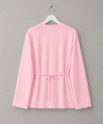 Duble Kol Yırtmaçlı Bluz Pembe