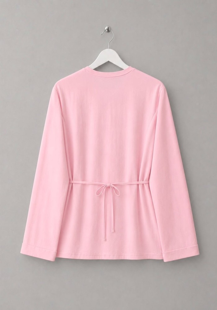 Duble Kol Yırtmaçlı Bluz Pembe