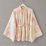 Batik Desen Oversize Bluz Pembe