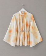 Batik Desen Oversize Bluz Turuncu