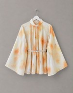 Batik Desen Oversize Bluz Turuncu