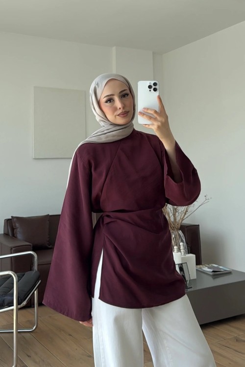 Prive Modal Bluz Bordo