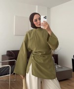 Prive Modal Bluz Yeşil