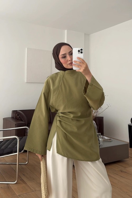 Prive Modal Bluz Yeşil
