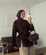 Prive Modal Bluz Acı Kahve