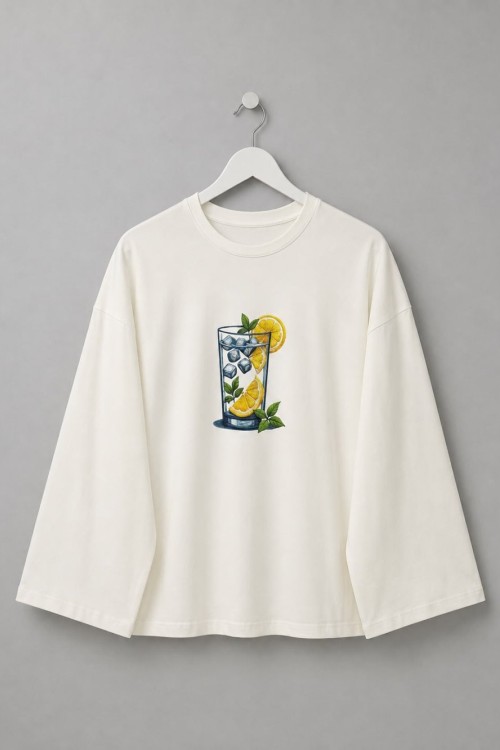 Baskılı Süprem Sweatshirt Limon