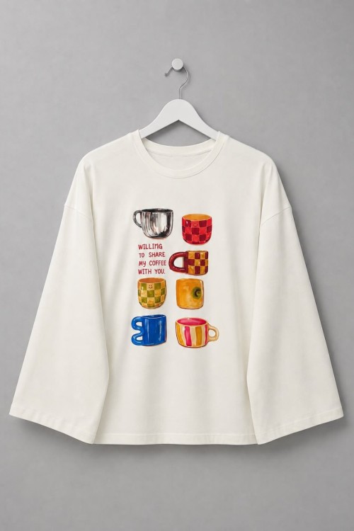 Baskılı Süprem Sweatshirt Kupa