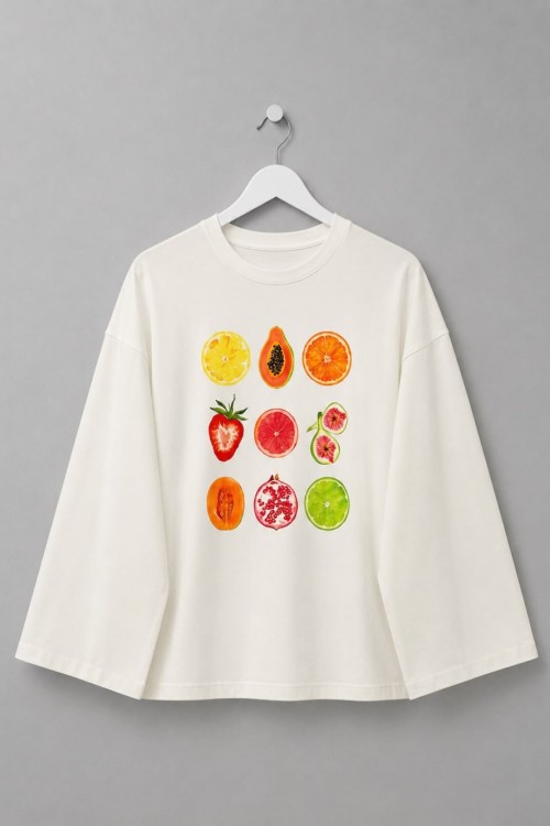 Baskılı Süprem Sweatshirt Tropikal