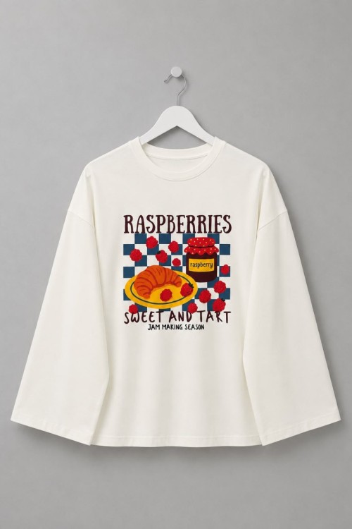 Baskılı Süprem Sweatshirt Kruvasan