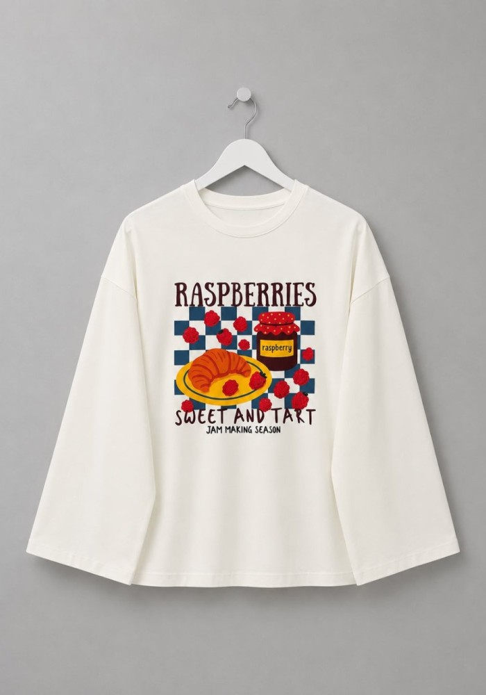 Baskılı Süprem Sweatshirt Kruvasan