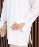 Yırtmaçlı Sweatshirt Ekru