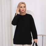 Yırtmaçlı Sweatshirt Siyah