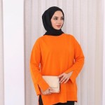 Yırtmaçlı Sweatshirt Turuncu