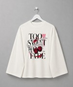Baskılı Süprem Sweatshirt cherry