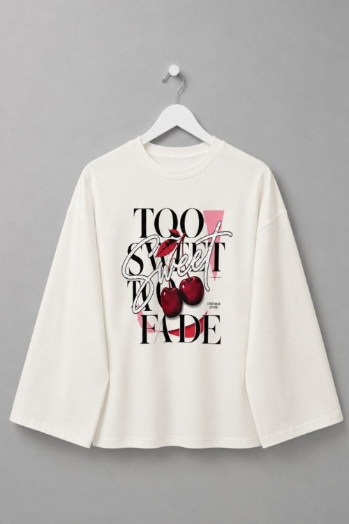 Baskılı Süprem Sweatshirt cherry